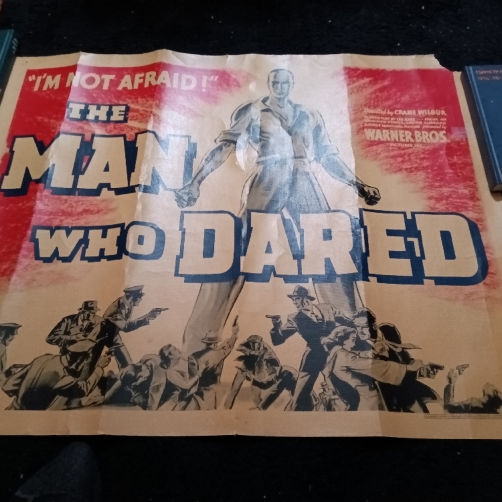 Vintage Warner Bros Movie Poster - The Man Who Dared